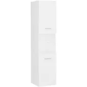 vidaXL Badkamerkast 30x30x130 cm bewerkt hout wit