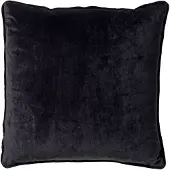 Dutch decor - FINN - Sierkussen 60x60 cm - velvet - effen kleur - Raven - zwart