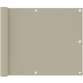 vidaXL Balkonscherm 75x300 cm oxford stof beige
