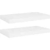 vidaXL Wandschappen zwevend 2 st 50x23,5x3,8 cm MDF wit