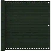 vidaXL Balkonscherm 90x400 cm HDPE donkergroen
