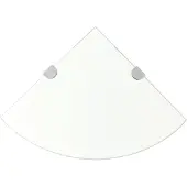 vidaXL Hoekschappen 2 st met chromen dragers 25x25 cm glas transparant