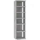 vidaXL Schoenenkast 27,5x27x102 cm bewerkt hout betongrijs