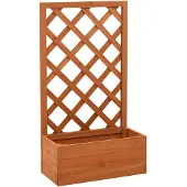 vidaXL Latwerkplantenbak 50x25x90 cm massief vurenhout oranje