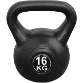 Ivol Kettlebell voor binnen en buiten - Kunststof - Zwart - 16 kg