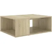 vidaXL Salontafel 90x67x33 cm bewerkt hout sonoma eikenkleurig