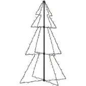 vidaXL Kegelkerstboom 160 LED's binnen en buiten 78x120 cm