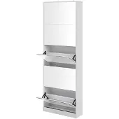 Feel Furniture - Schoenenkast met spiegel - 5 Laden - Wit