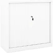vidaXL Roldeurkast 90x40x90 cm staal wit