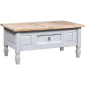 vidaXL Salontafel 100x55x44 cm Mexicaans grenenhout Corona-stijl grijs