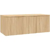 Möbelando TV-meubel "Hanum" van spaanplaat, afgewerkt in Sonoma-eikenhout. Afmetingen (breedte/hoogte/diepte): 80x30x34 cm