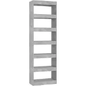 vidaXL Boekenkast/kamerscherm 60x30x198 cm betongrijs