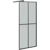 vidaXL Inloopdouchescherm 80x195 cm donker gehard glas