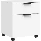 vidaXL Dossierkast verrijdbaar 45x38x54 cm bewerkt hout wit