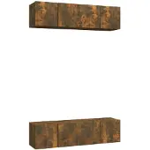 vidaXL Tv-meubelen 4 st 60x30x30 cm bewerkt hout gerookt eikenkleurig