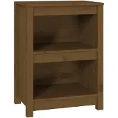 vidaXL Boekenkast 50x35x68 cm massief grenenhout honingbruin