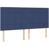 vidaXL Hoofdbord blauw 180x5x118/128 cm stof