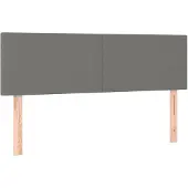 vidaXL Hoofdborden 144x5x78/88 cm stof donkergrijs