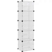 vidaXL Schoenenrek 44x31,5x153,5 cm polypropeen transparant