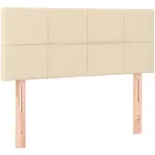 vidaXL Hoofdbord 90x5x78/88 cm stof crèmekleurig