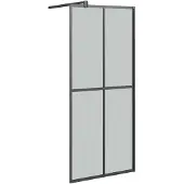 vidaXL Inloopdouchescherm 90x195 cm donker gehard glas