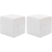 vidaXL Poef 2 st 30x30x30 cm kunstleer wit