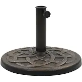 vidaXL Parasolvoet rond 11 kg polyresin bronskleurig