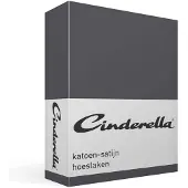 Cinderella - Sundays - Hoeslaken - 100% Katoen-Satijn - 160x200 cm - tot 25 cm - Antraciet