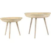 Light & Living bijzettafel colon Ø56x48cm - set van 2