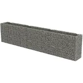 vidaXL Gabion plantenbak verhoogd 450x50x100 cm gegalvaniseerd staal