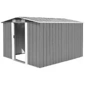 vidaXL Tuinschuur 257x298x178 cm metaal grijs