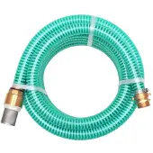 vidaXL Zuigslang met messing aansluitingen, 10 meter, 25 mm, groen