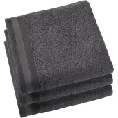 De Witte Lietaer Handdoek Contessa Dark Grey (50 x 100 cm) (set van 3)