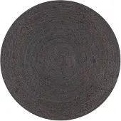 vidaXL Vloerkleed handgemaakt rond 150 cm jute donkergrijs