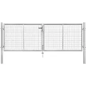 Super Merchant Tuinpoort gegalvaniseerd staal 300x75 cm zilver