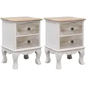 vidaXL Nachtkastjes 2 st 35x30x50 cm paulowniahout