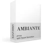 Ambiante - Jersey - Split-topper - Hoeslaken - 140x200 cm - Wit