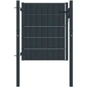vidaXL Hekpoort PVC en staal 100x100 cm antraciet