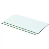 vidaXL Schappen 2 st 50x20 cm glas transparant