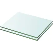 vidaXL Schappen 2 st 20x20 cm glas transparant