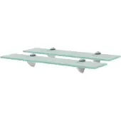 vidaXL Schappen zwevend 2 st 50x20 cm 8 mm glas