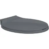 vidaXL Toiletbril soft-close ovaal grijs