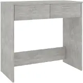 vidaXL Bureau 80x40x75 cm bewerkt hout betongrijs