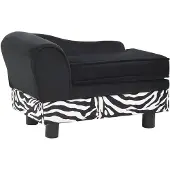 vidaXL Hondenbank 57x34x36 cm pluche zwart