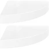 vidaXL Hoekschappen zwevend 2 st 25x25x3,8 cm MDF hoogglans wit