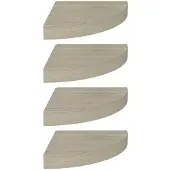 vidaXL Hoekschappen zwevend 4 st 25x25x3,8 cm MDF eikenkleurig