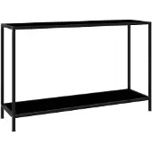 vidaXL Wandtafel 120x35x75 cm gehard glas zwart