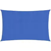 vidaXL Zonnezeil 160 g/m² 2x5 m HDPE blauw