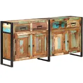 vidaXL Dressoir 172x35x80 cm massief gerecycled hout
