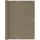 vidaXL Balkonscherm 120x500 cm HDPE taupe